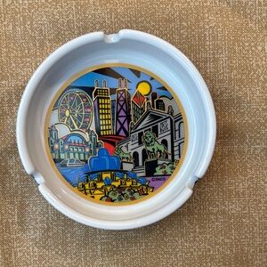Colorful Chicago Cityscape Ashtray